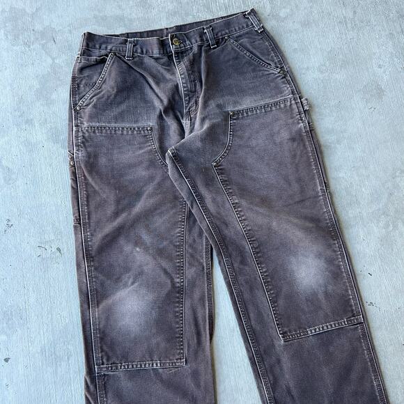 Carhartt faded brown double knee work wear carpenter pants - Picture 2 of 9